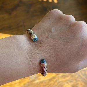 Gorgeous David Yurman sterling silver and 14k gold bracelet